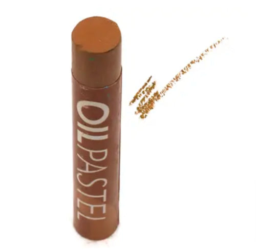 Pack of 6 Gallery Oil Pastels in Burnt Ochre, rich pigments for vibrant, blendable art on various surfaces.