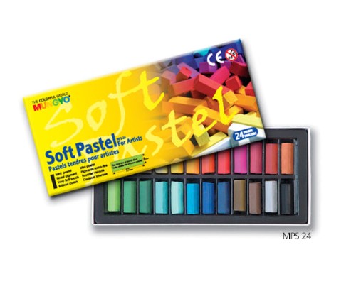 Mungyo Pastel Set MPS24 with 24 vivid colors for artists, perfect for blending and creating vibrant artworks.