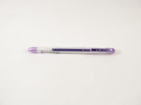 Violet My Met A/Free Pen 0.7mm with silky smooth gel ink, perfect for vibrant writing on dark papers.