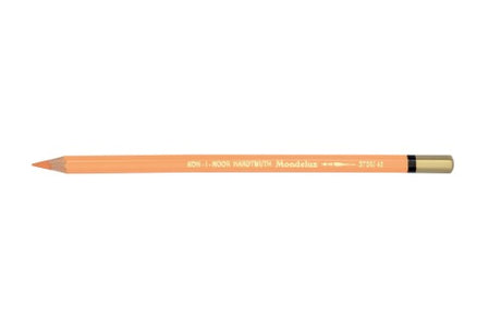 Mondeluz Aquarelle Pencil in vibrant Orange Yellow, perfect for creating watercolor effects and blending techniques.