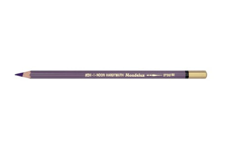 Mondeluz Aquarelle Pencil in Windsor Violet, featuring vibrant water-soluble pigments for versatile watercolor effects.
