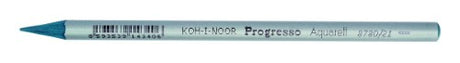 Pack of 12 Progresso Aquarelle Bluegreen watercolor pencils in hexagonal barrels for vibrant, blendable art creation.