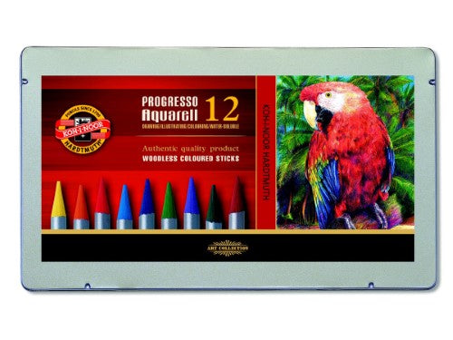 Woodless colored pencils in vibrant pigments for watercolor effects, perfect for artists and hobbyists.