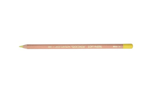 Soft Pastel Chalk Pencil in Lemon Yellow, featuring 4.2mm lead for detailed and broad strokes, ideal for versatile art projects.
