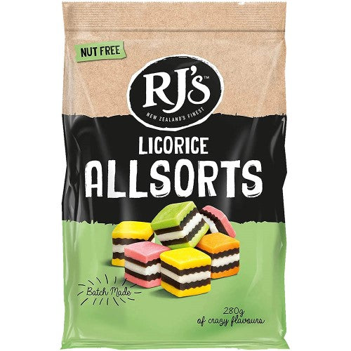 RJ's Licorice Allsorts 280g ( 12 Pack )