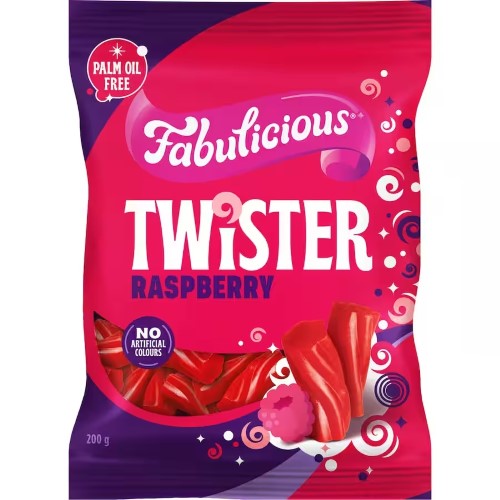 RJ's Fabulicious Raspberry Twister 200g ( 12 Pack )