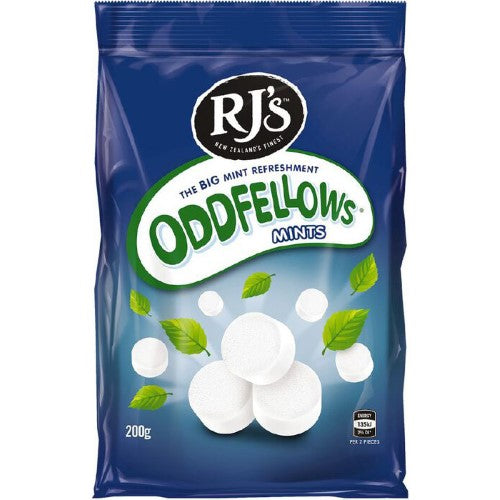 RJ's Oddfellows Mints 200g ( 12 Pack )
