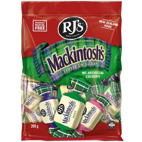 RJ's Mackintosh's Toffee De Luxe 200g ( 12 Pack )