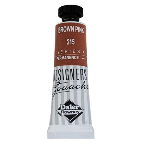 Rowney Gouache 15ml in Brown Pink, a professional-grade paint for artists, known for its vibrant opacity and versatility.