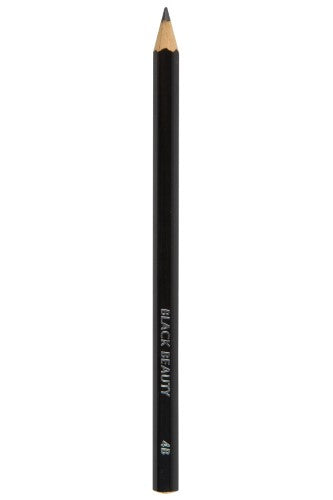 Daler Rowney 874 Black Beauty Pencil for detailed sketching and blending with thick lead and rich black pigment.