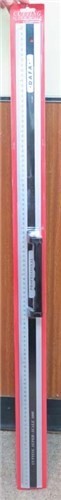 Durable 100cm aluminum cutting scale with hand grip and magnetic strips for easy use on whiteboards.