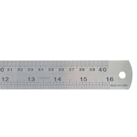 Masters Stainless Steel Ruler 24"/60cm with clear markings for precise measuring in inches and centimeters.