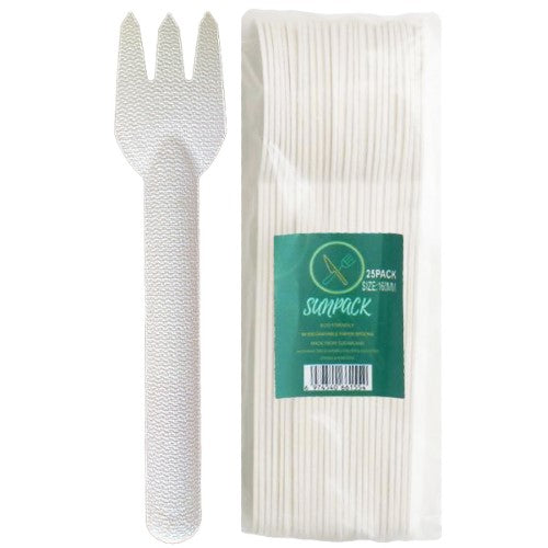 SunPack Paper Forks 25pk ( 10 Pack )