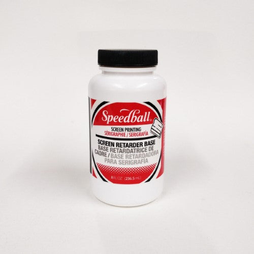Speedball Retarder Base 8oz for extending drying times in acrylic and water-based inks, ideal for artists seeking more creativity.