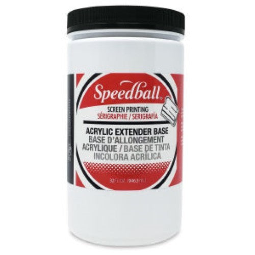 Speedball Acrylic Extender Base 32oz enhances color transparency for vibrant, layered artwork and versatile mixing.