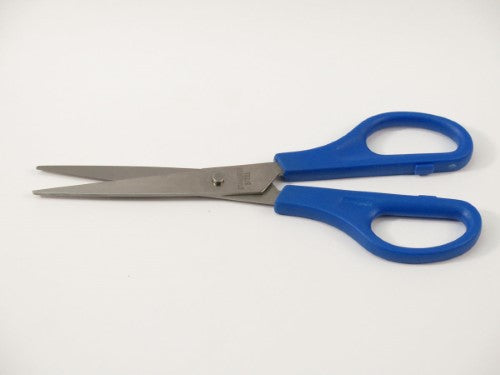 6-inch haberdashery scissors with stainless steel blades, ergonomic handles, and vibrant colors for precise cutting.