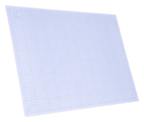 Translucent 600x450mm cutting mat, 3mm thick, ideal for precision cutting, quilting, and crafting projects.
