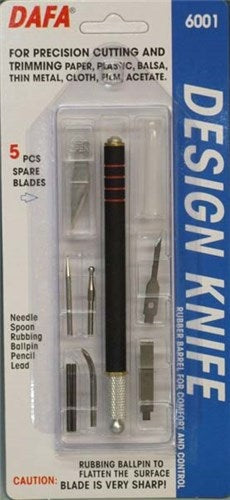 6001 Knife with assorted tools and replacement blades for versatile precision cutting and crafting tasks.