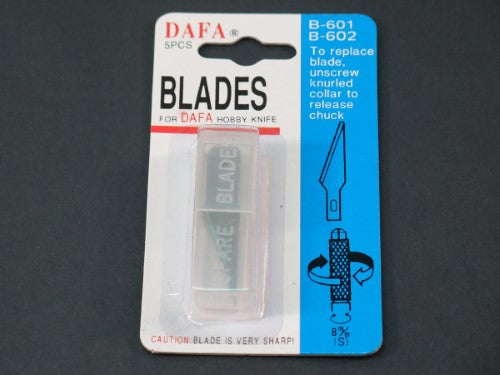 B-602 5pce Blade set with 5 premium replacement blades for precise cutting in crafts and DIY projects.