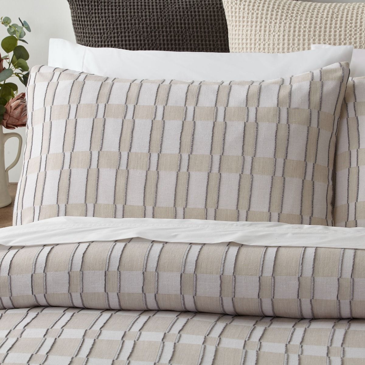 Iva Duvet Set - Beige - Queen - BAKSANA