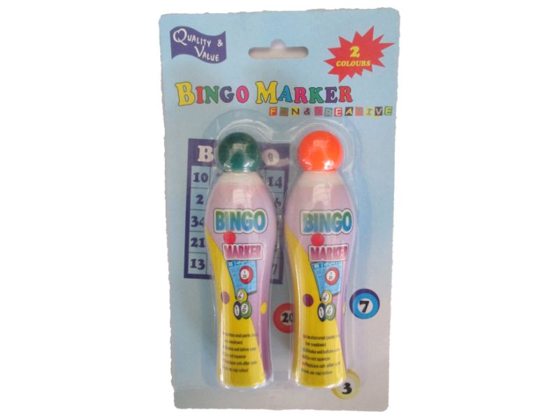 BINGO MARKERS - GREEN/ORANGE 40ML (24pcs)