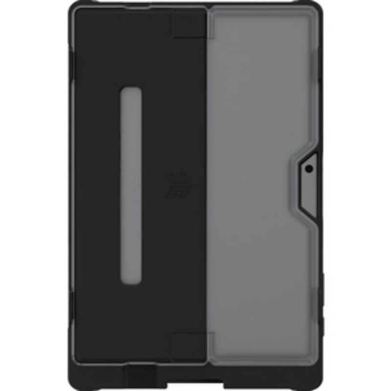 Black and transparent Dux Shell Case for Microsoft Surface Pro, offering drop resistance and full access to ports.