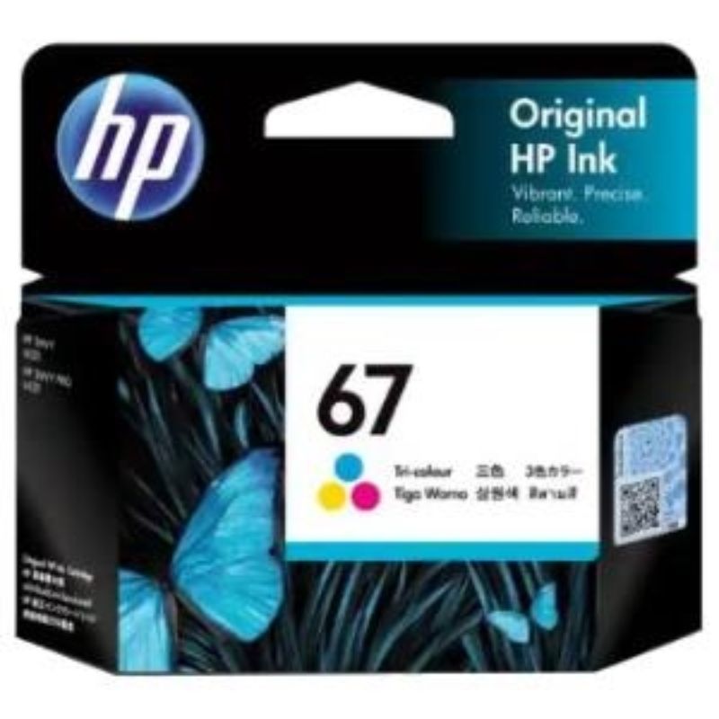 HP 67 Original Tri-colour Ink Cartridge for Inkjet Printers - High-Quality Printing