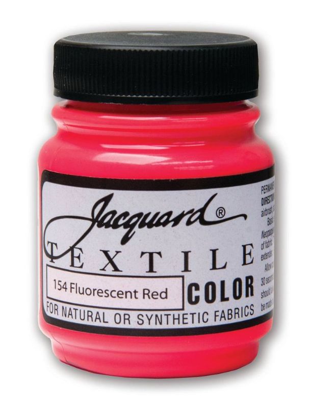 Paint - JACQUARD TEXTILE COLOURS FLUORESCENT RED 154 (66.54ml)