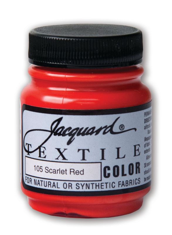 Paint - JACQUARD TEXTILE COLOURS SCARLET RED 105 (66.54ml)