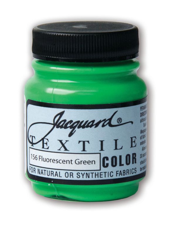 Paint - JACQUARD TEXTILE COLOURS FLUORESCENT GREEN 156 (66.54ml)