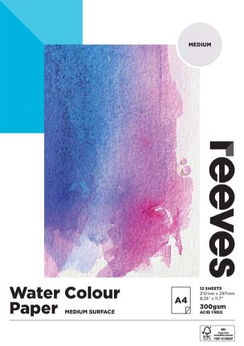Reeves Water Colour Paper Pads A4 300GSM