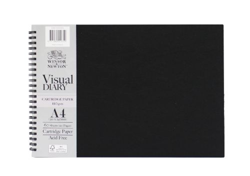 Winsor & Newton Visual Diaries 110 GSM A4 Black