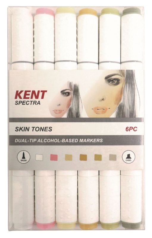 Kent Spectra Graphic Design Marker Set - Skin Tones (Set of 6)