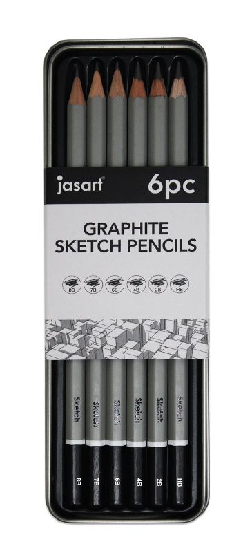 JASART STUDIO QUALITY SKETCHING PENCIL TIN -