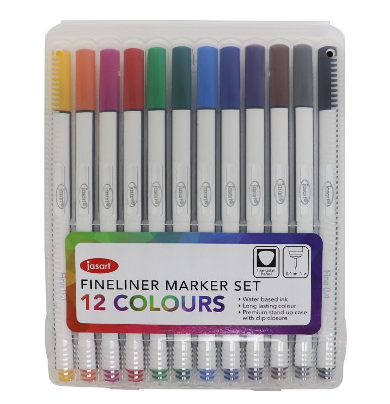 JASART FINELINER 0.4MM SET OF 12 -