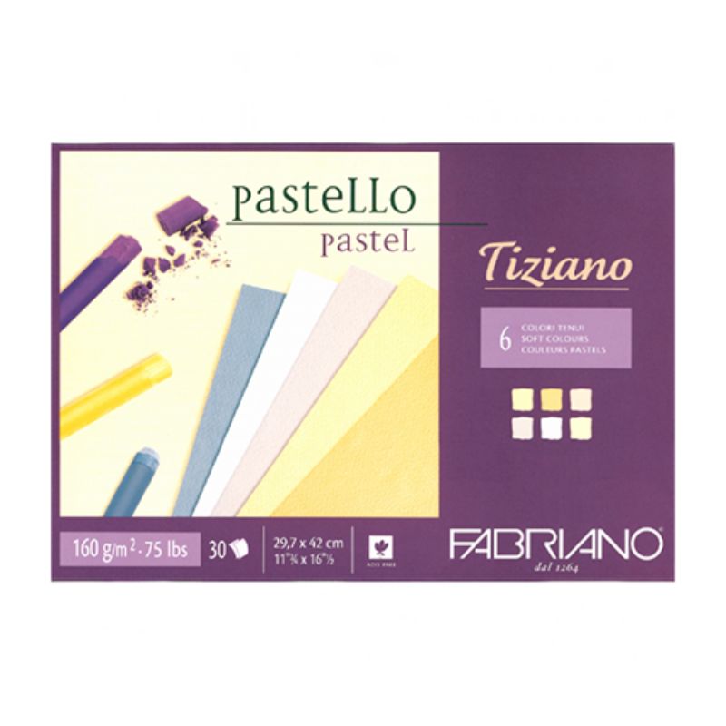 Fabriano Tiziano Pastel Paper Pad - A3 160gsm (Soft Colours)