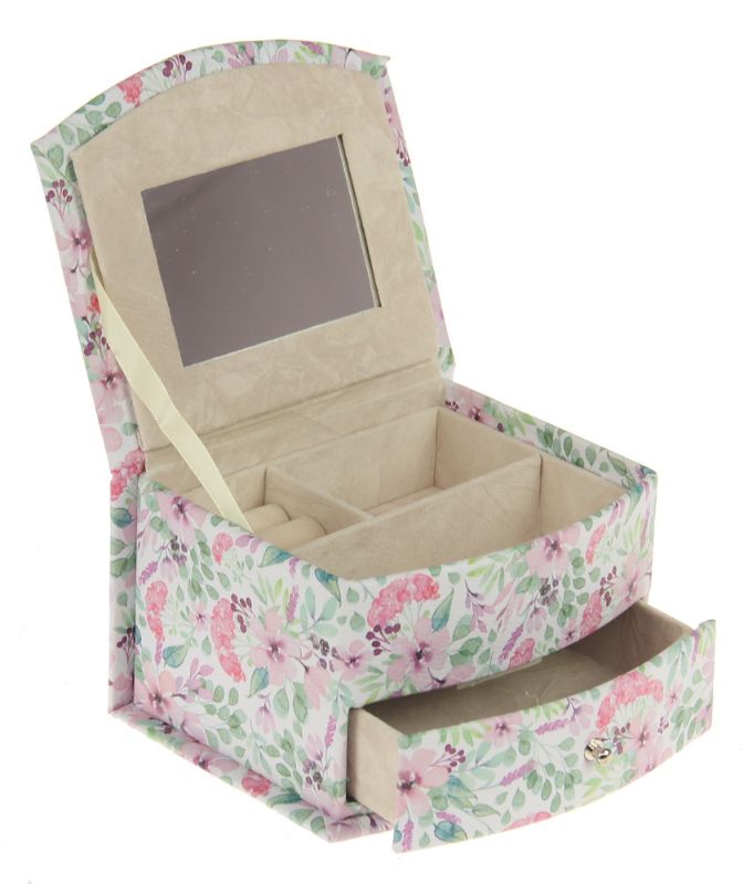 Jewellery Box - Curved Front PU Leather Small (14.5cm)