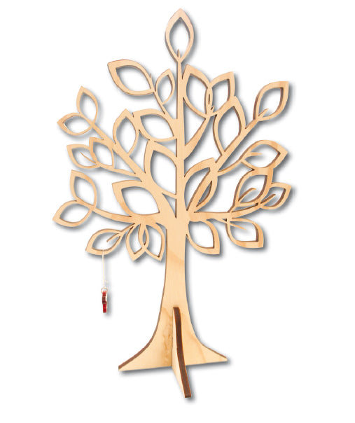 Elegant pine jewelry stand in a spring tree design, perfect for organizing necklaces, bangles, and earrings.