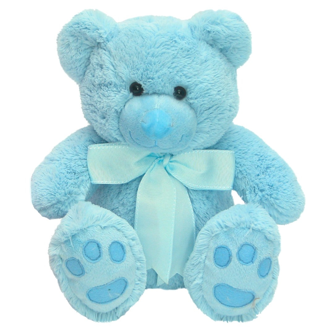 Roly Bear. Blue. 39cm high.
