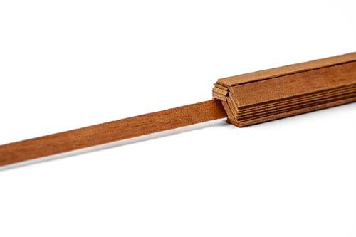 Mahogany Model Wood Strips 0.7 x 5 x 550mm 50 Pack - Billing Boats BW1005