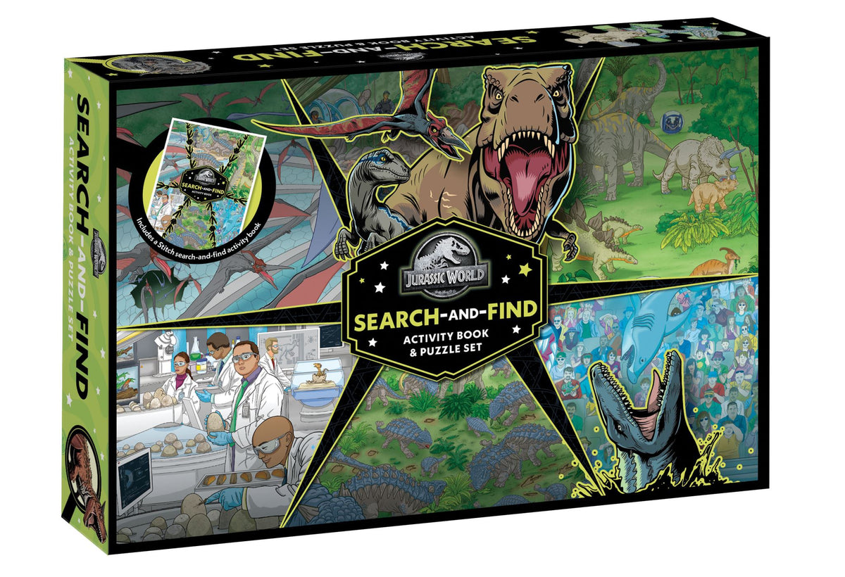 Jurassic World: Search-and-Find Activity Book and Puzzle Set