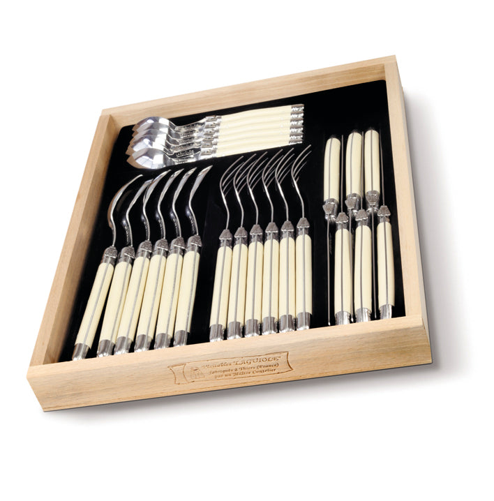 24 Piece Cutlery Set - Andre Verdier Laguiole - Ivory
