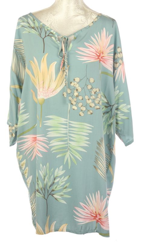 Kaftan - Botanical (Aqua)