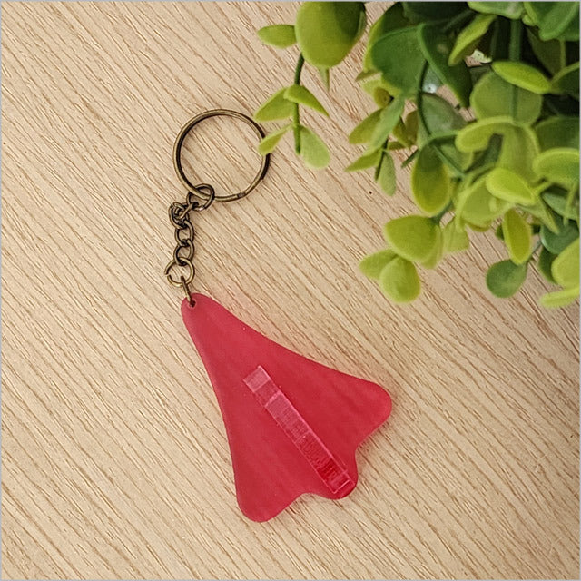 Acrylic Keychain - Jet Plane (Pink Satin Acrylic)