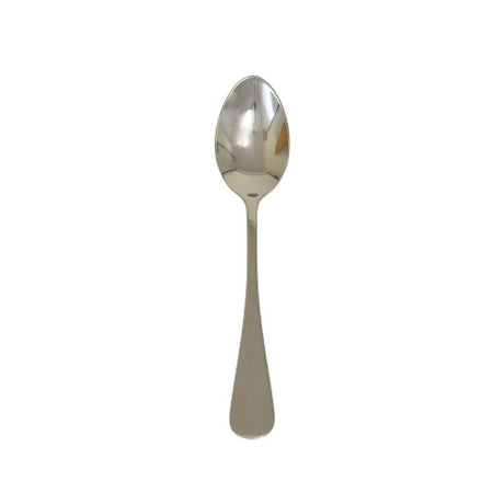 Set of 6 elegant Rockingham Sheffield dessert spoons, crafted from durable stainless steel for stylish dining.