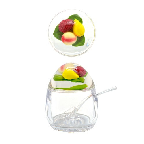 Acrylic Jam Pot with Mixed Fruits Lid