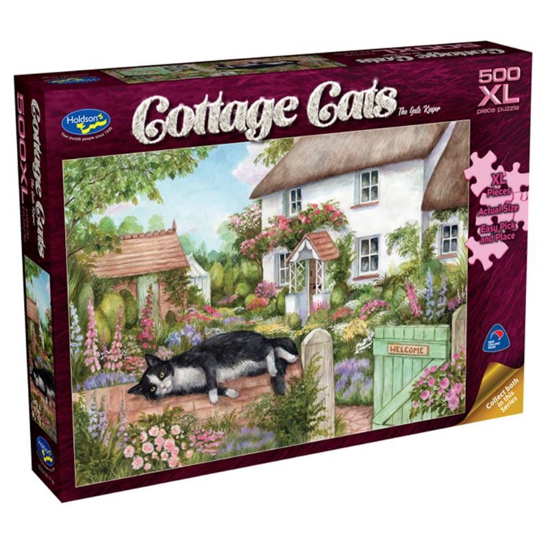 Jigsaw Puzzle - COTTAGE CATS  
THE GATE KEEPER (500pc)