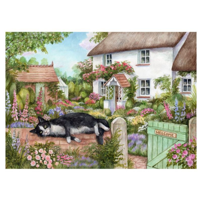 Jigsaw Puzzle - COTTAGE CATS  
THE GATE KEEPER (500pc)