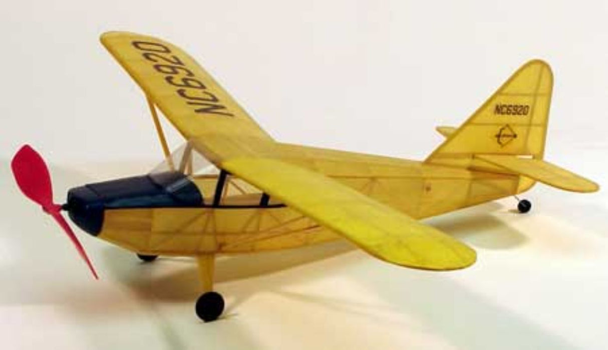 Balsa Glider Stinson Voyager 44cm wingspan, crafted from premium materials, ideal for beginners and enthusiasts in model aviation.