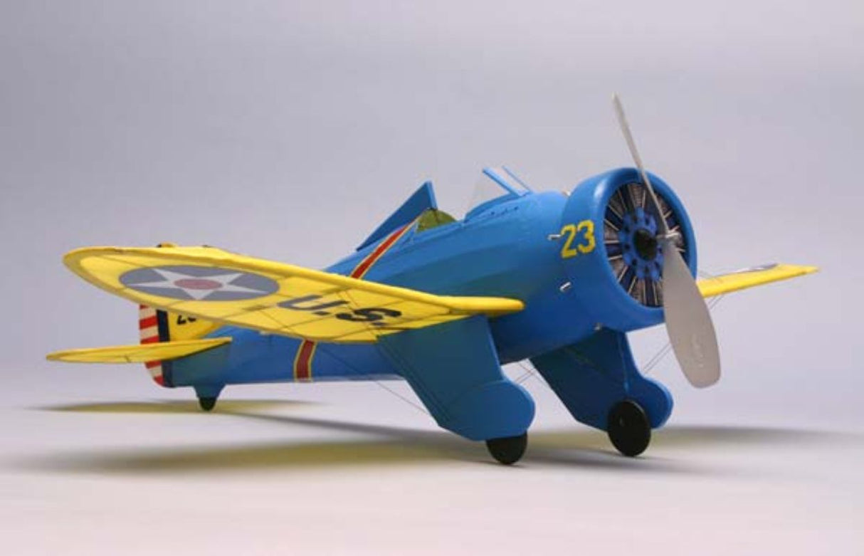 Balsa Glider P-26 Peashooter, 17.5 inches, crafted from balsa wood, includes decals and precision laser-cut parts for easy assembly.